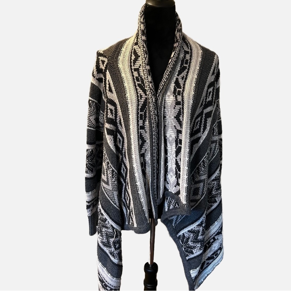 Old Navy Sweater Women Medium Open Front Cardigan Sweater Draped Boho Cosy
